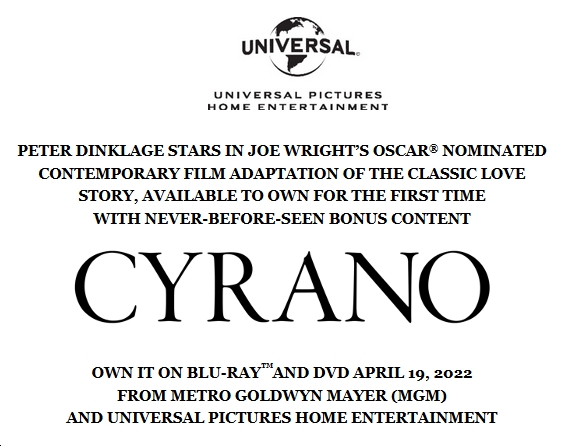 'Cyrano' Arrives on Digital April 5, Disc April 19