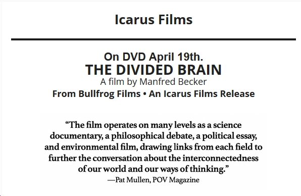 'The Divided Brain' Arrives on DVD April 19
