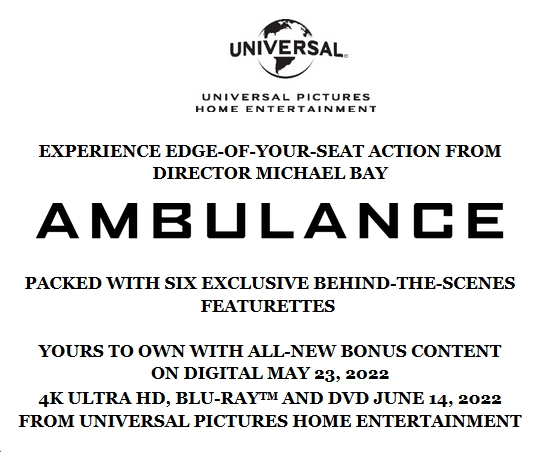 'Ambulance' Speeds to Digital May 23, Disc June 14