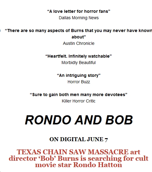'Rondo and Bob' Documentary Creeps to Digital June 7