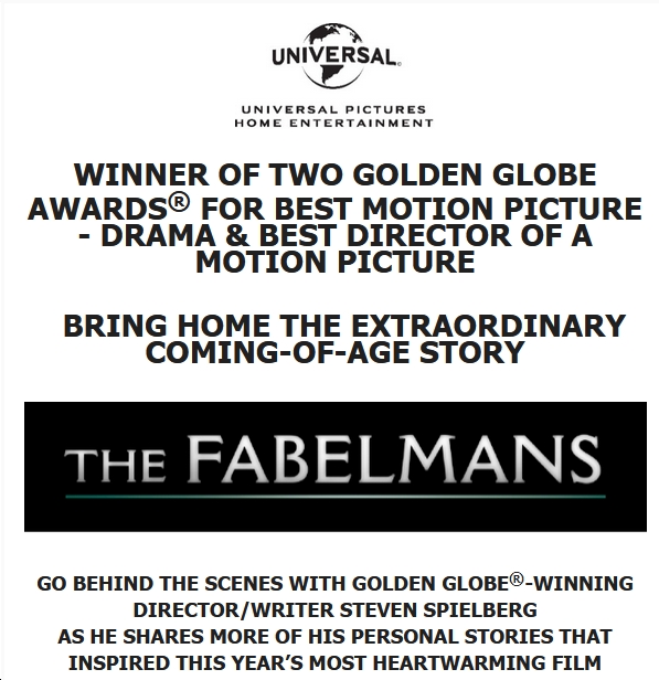 'The Fabelmans' Come Home to Digital Jan. 17, DVD & Blu-ray Feb. 14