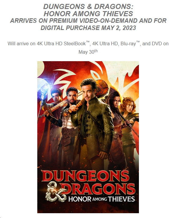 'Dungeons & Dragons' Plays on Digital, VOD May 2; on Disc May 30