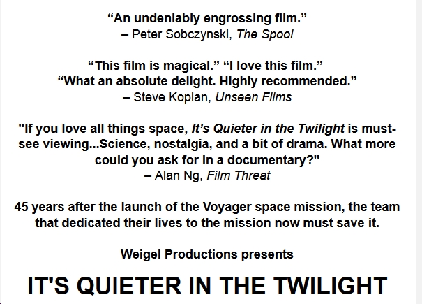 Space Doc 'It’s Quieter in the Twilight' Voyages to VOD May 19