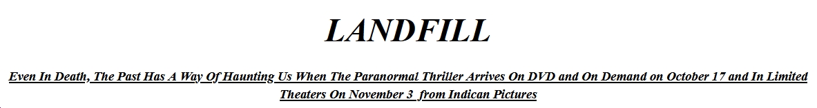 'Landfill' Scares Up DVD, VOD Release Oct. 17