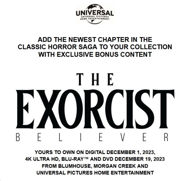'The Exorcist: Believer' Hits Digital With New Bonus Material; Haunts DVD, Blu-ray & 4K UHD Dec. 19 