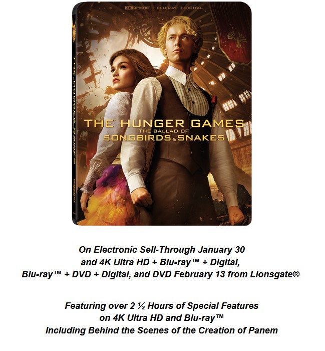 'The Hunger Games' Prequel Arrives for Digital Sales Jan. 30; on 4K, Blu-ray & DVD Feb. 13