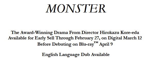 'Monster' Becomes Available for Sell-Through Feb. 27, on Digital March 12, on Blu-ray April 9