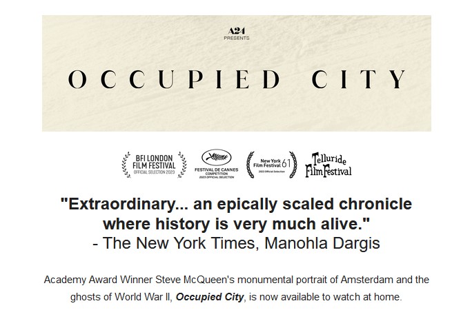Steve McQueen's 'Occupied City' Streams Feb. 23