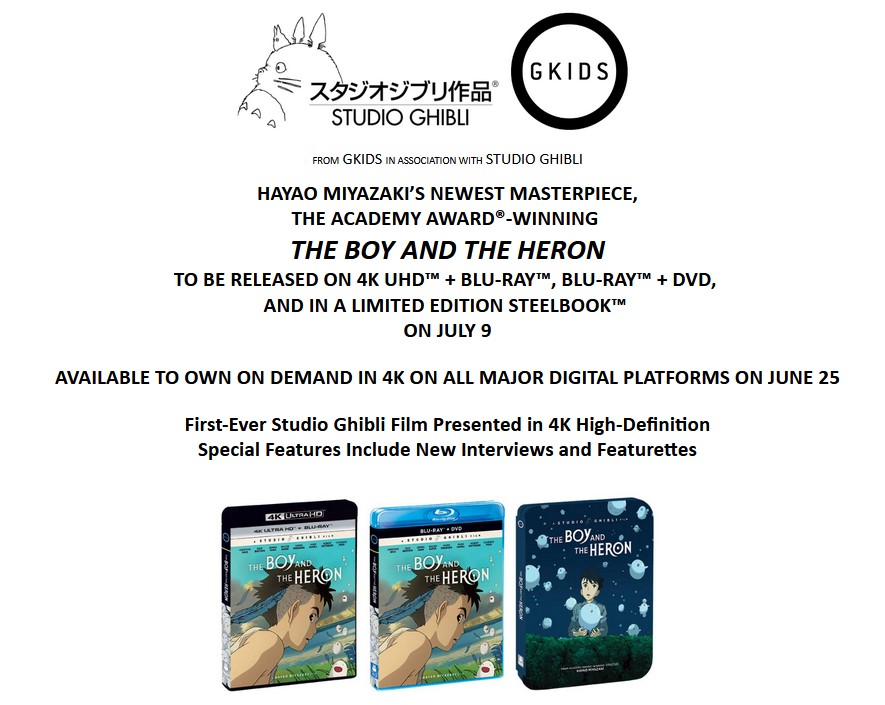 Oscar Winner Animnated 'The Boy and the Heron' Arrives on Digital June 25; on 4K UHD, DVD & Blu-ray July 9