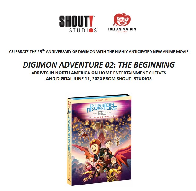 'Digimon Adventure 02: The Beginning' Arrives on Digital, Blu-ray/DVD Combo June 11