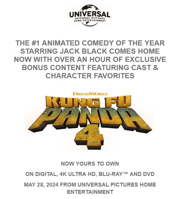 'Kung Fu Panda 4' Makes Dumplings on DVD, Blu-ray & 4K UHD May 28