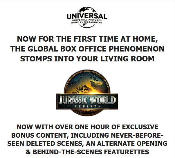 'Jurassic World Rebirth' Makes Its Way to Streaming August 5, Disc on Sept. 9