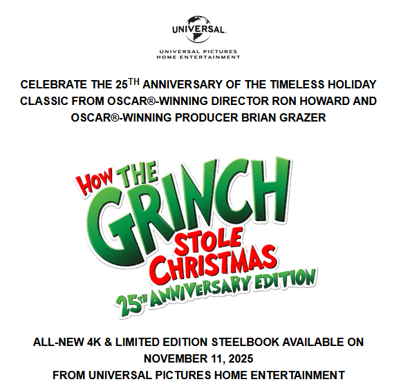 The 'Grinch' Comes Home in 4K UHD on Nov. 11